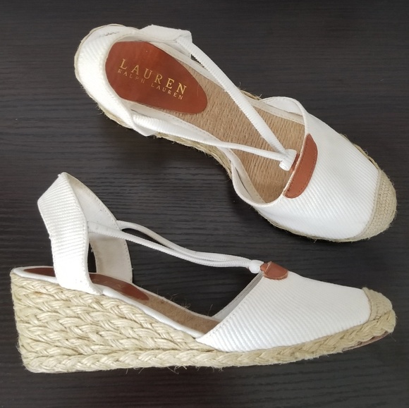 Ralph Lauren Shoes - Ralph Lauren white wedges